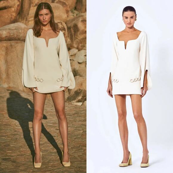 Alexis Azize Dress Neutral - Picture 1 of 12